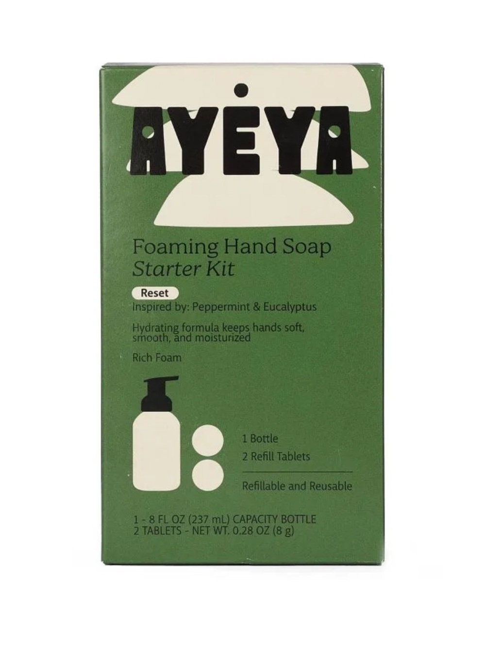 Ayeya  Foaming Hand Soap Starter Kit - peppermint & eucalyptus